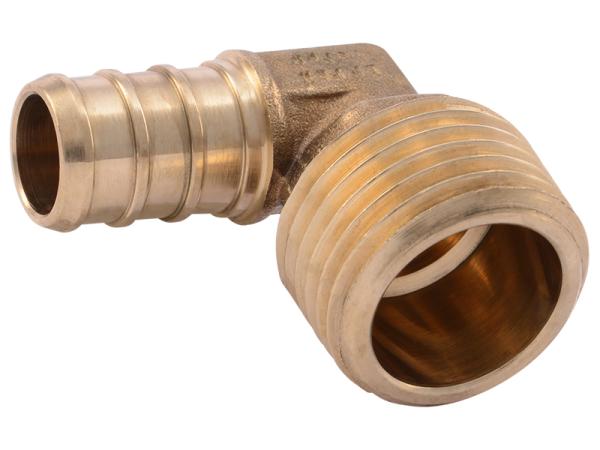 Brass Crimp Adapter Elbow - SKU: UC280LF
