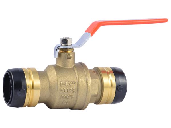 Brass Push Ball Valve - SKU: UXLBV35