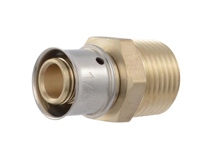 PEX Press Brass Adapter 1/2" MNPT