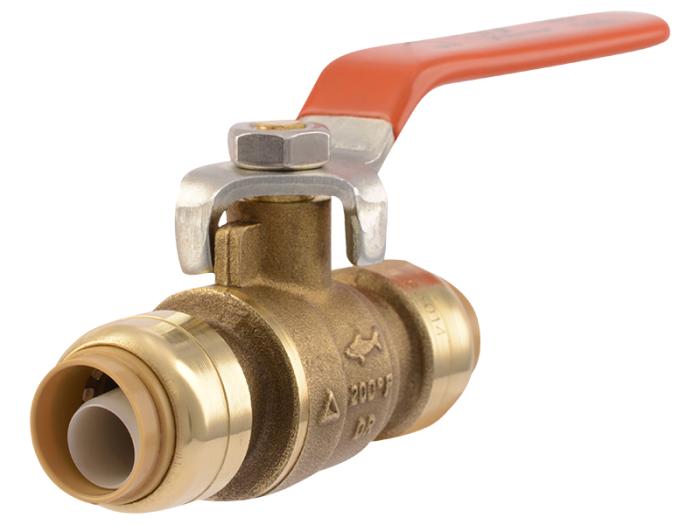 Brass Push Ball Valve - SKU: 22222-0000LF