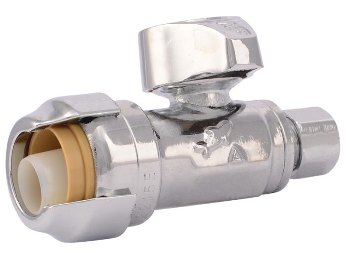Brass Push Straight Stop - SKU: 23337-0000LF