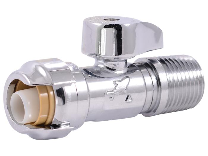 Brass Push Straight Stop - SKU: 24947