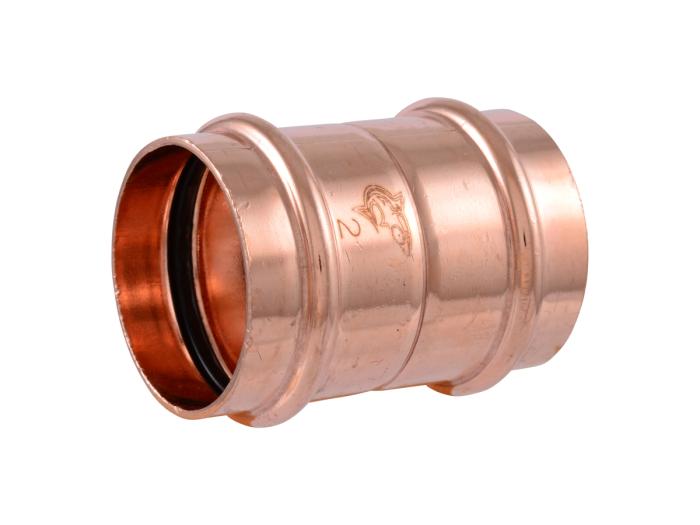 2-inch x 2-inch Copper Press Coupling