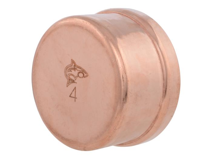 4-inch Copper Press End Cap
