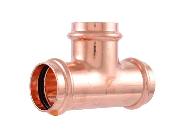 1-1/2-inch x 1-1/2-inch x 1-1/2-inch Copper Press Tee