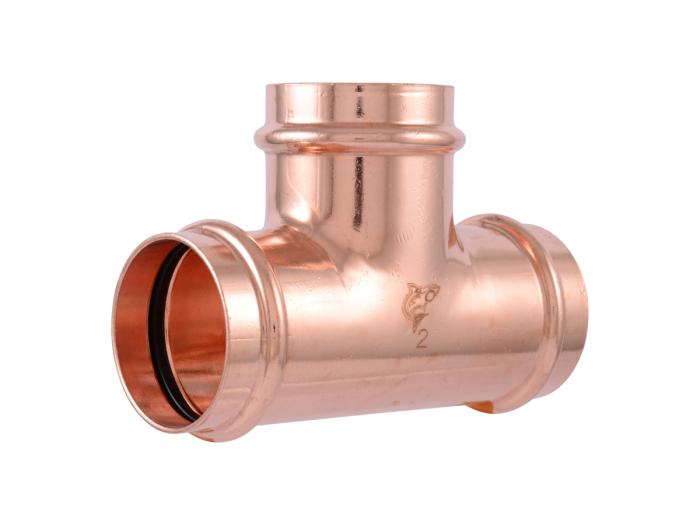 2-inch x 2-inch x 2-inch Copper Press Tee