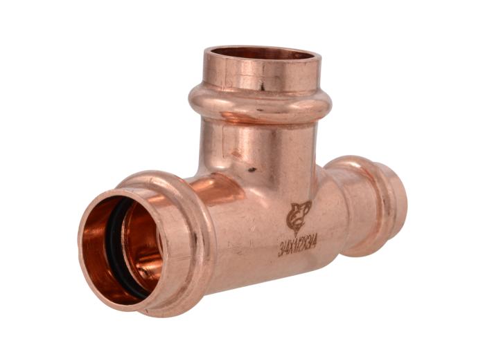 3/4-inch x 1/2-inch x 3/4-inch Copper Press Reducing Tee