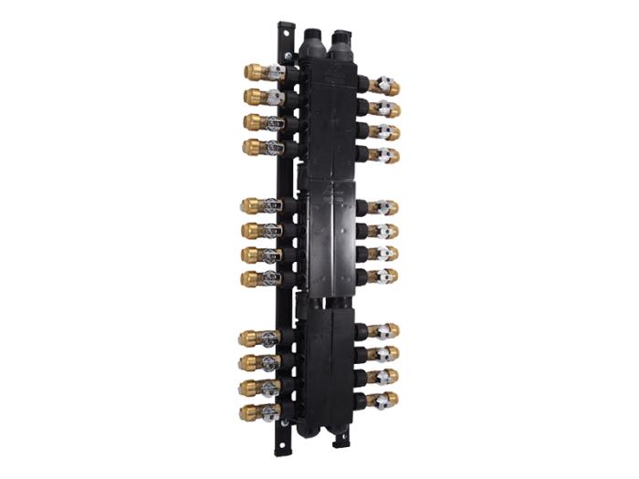 Home Run Manifold with Brass Push Ball Valves - SKU: PM024SB
