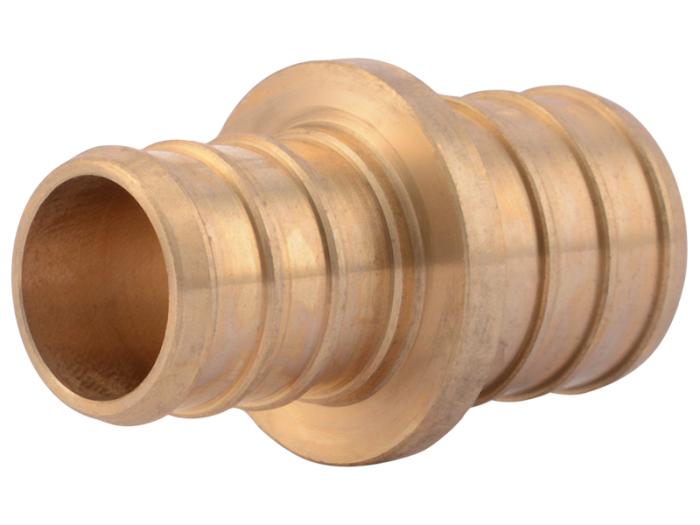 25) 3/8 PEX Couplings - Brass Crimp Fittings, LEAD-FREE