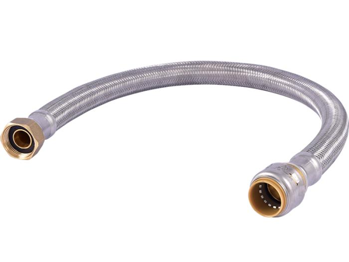 SharkBite Max brass push-to-connect braided water softener connector