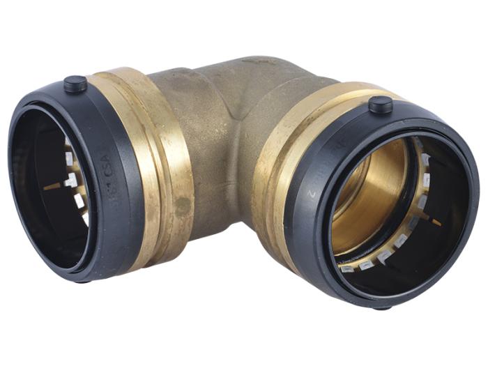 Brass Push 90-Degree Elbow - SKU: UXL0254