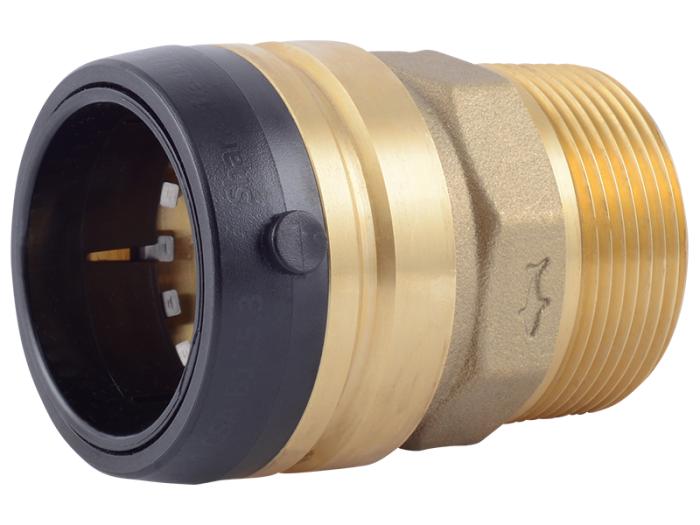 Brass Push Male Adapter - SKU: UXL114140M