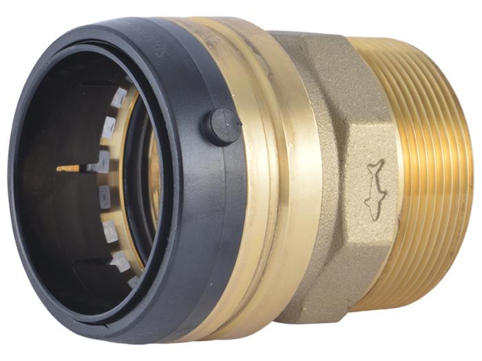 Brass Push Male Adapter - SKU: UXL115450M