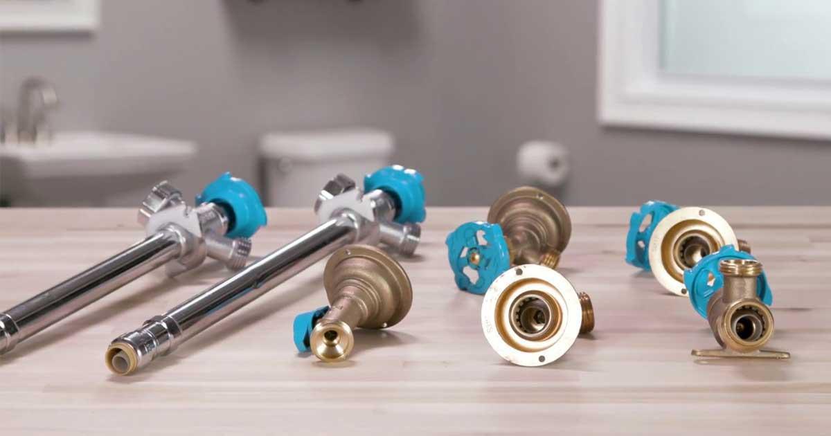 SharkBite outdoor plumbing products, showcasing durable solutions for irrigation and outdoor water systems.