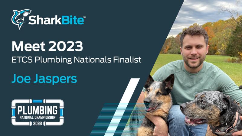 ETCS graphic with 2023 plumbing finalist Joe Jaspers
