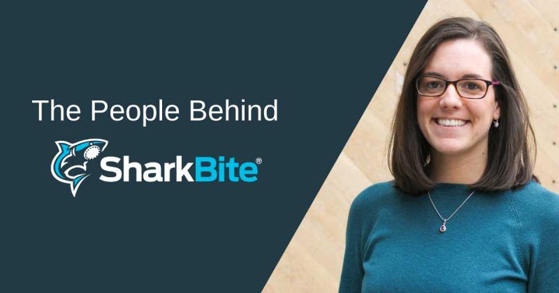 The People Behind Our Walls campaign graphic highlighting SharkBite employees and company culture