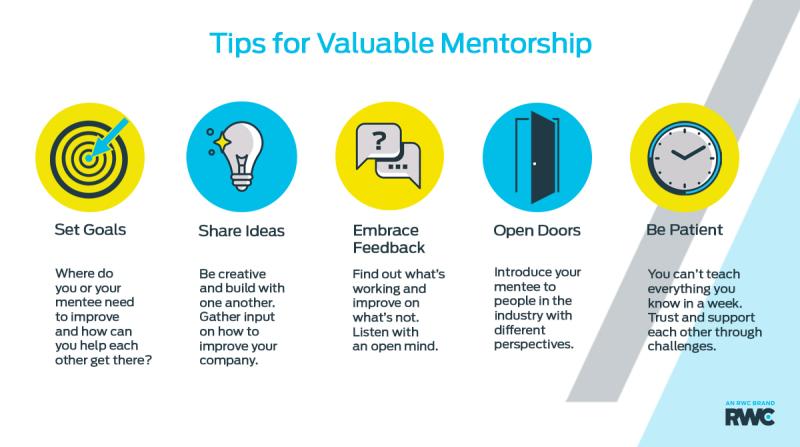 Tips for valuable mentorship infographic
