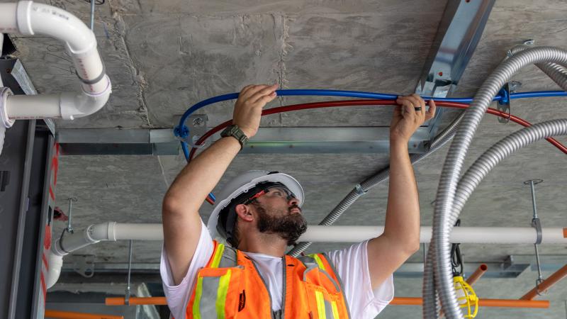 Pex a pipe install for new construction