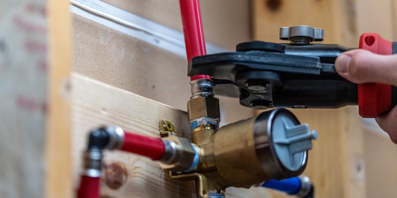 pex press shower valve install