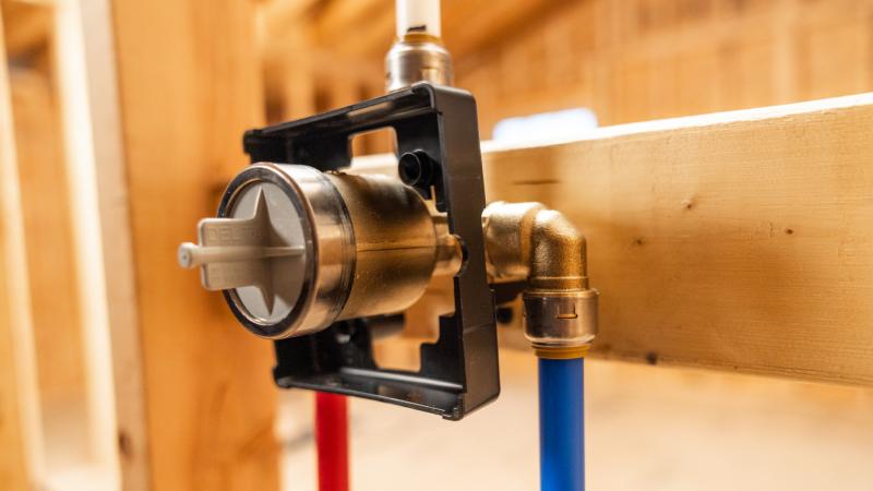 shower valve installed with SharkBite Max