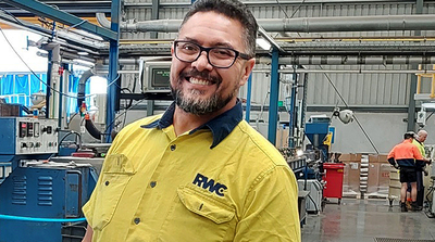 RWC team member in factory